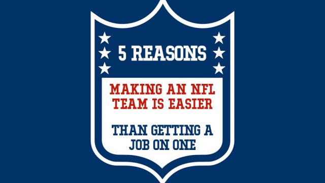 5 Reasons Making an NFL Team Is Easier Than Getting a Job on One